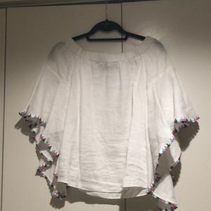 NWOT Zara white linen off the shoulder top